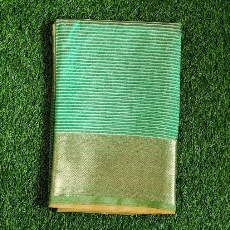 Green Banarasi Handwoven Tissue Saree