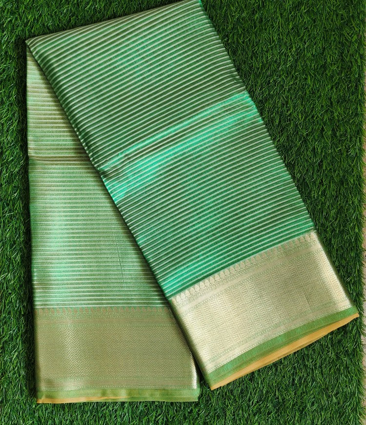 Green Banarasi Handwoven Tissue Saree