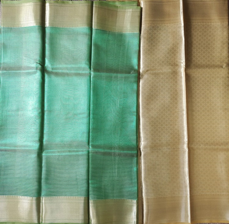 Green Banarasi Handwoven Tissue Saree